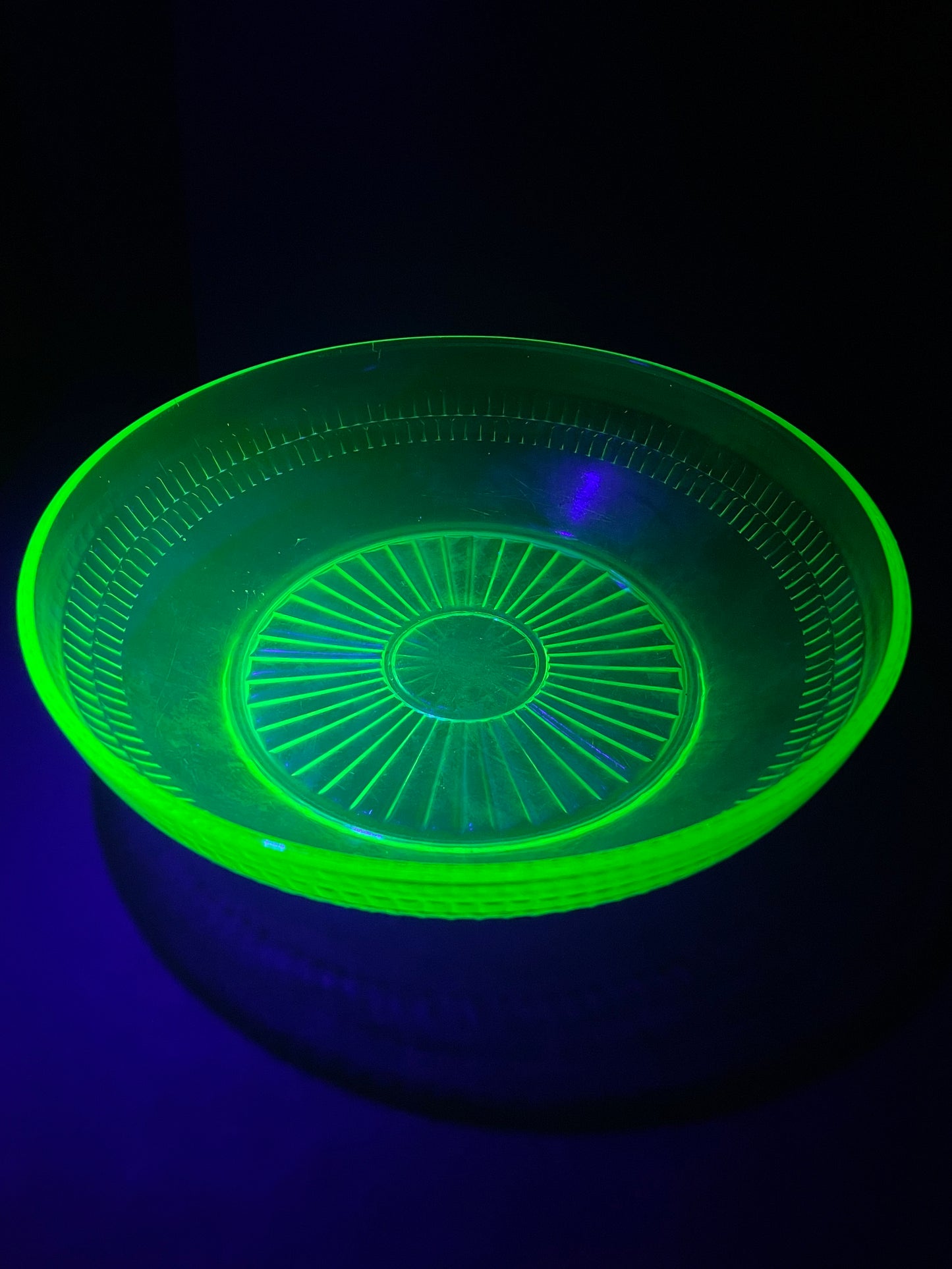 Large Uranium Glass Bowl