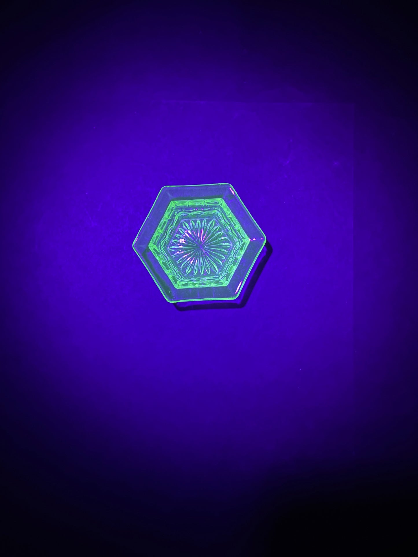 Small Uranium Glass Salt Bowl