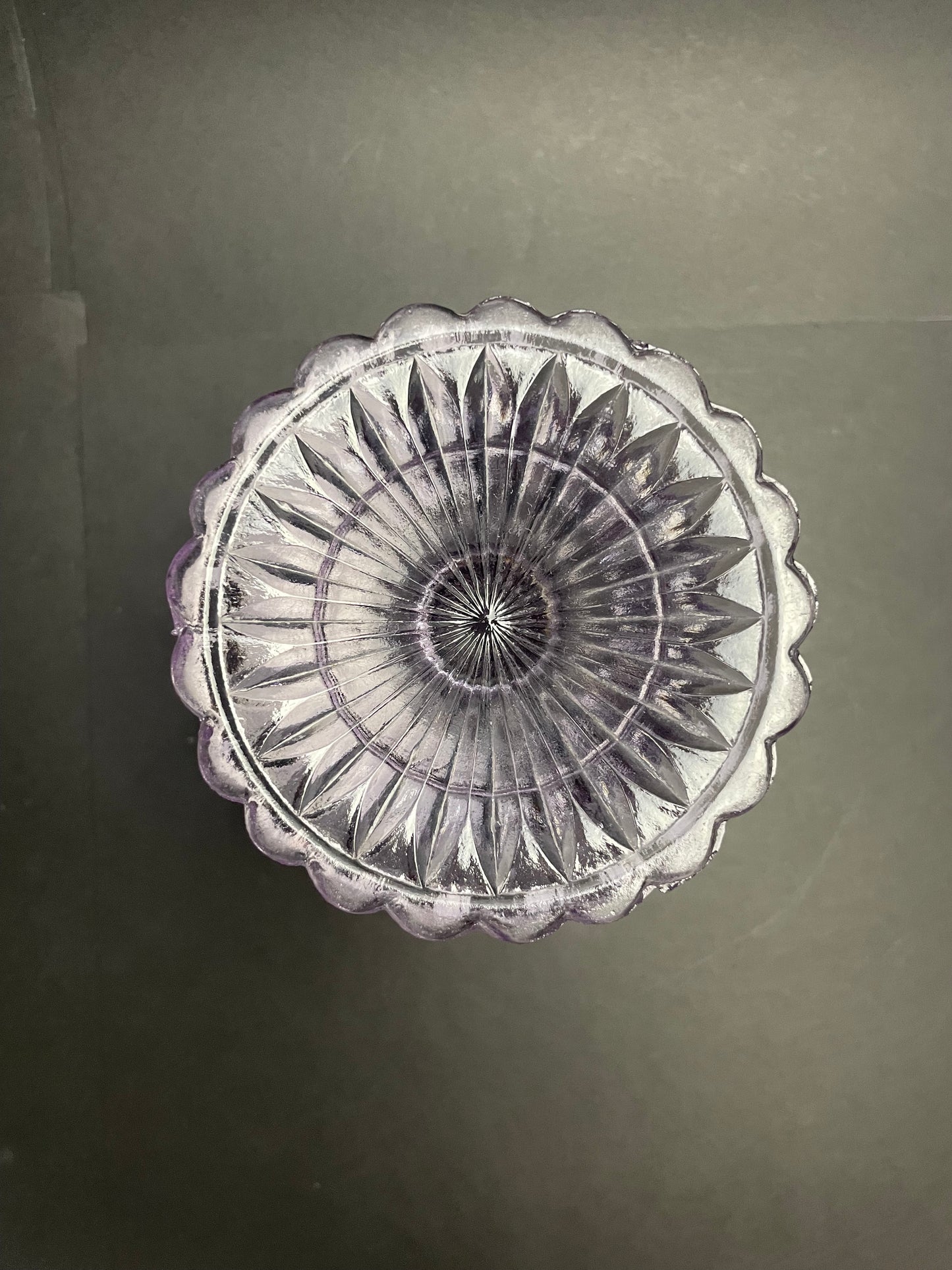 Vintage Amethyst Glass Comport