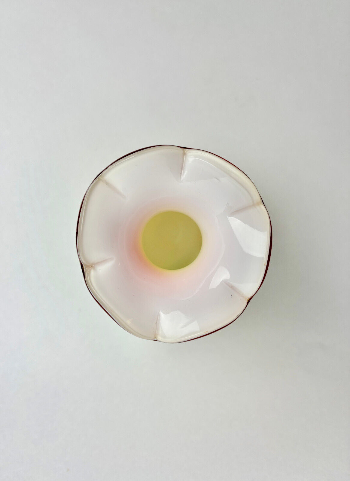 Pair of Ambergine Glass Vases (16cm tall)