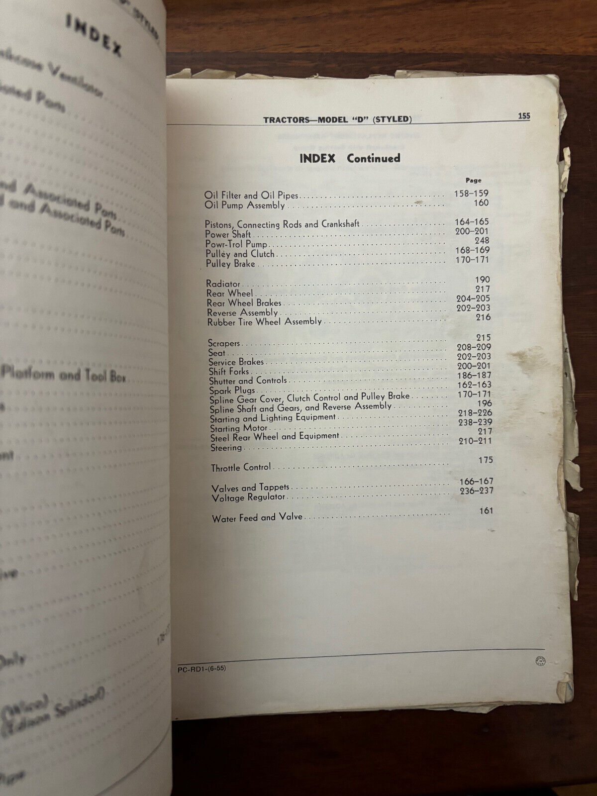 John Deere Tractors Model D manual (pages 153-208)