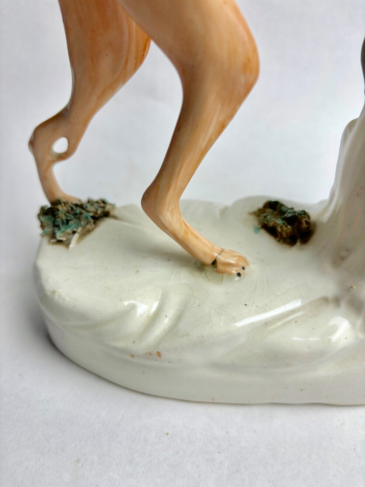 Staffordshire Pottery Whippet with Hare, c. 1870