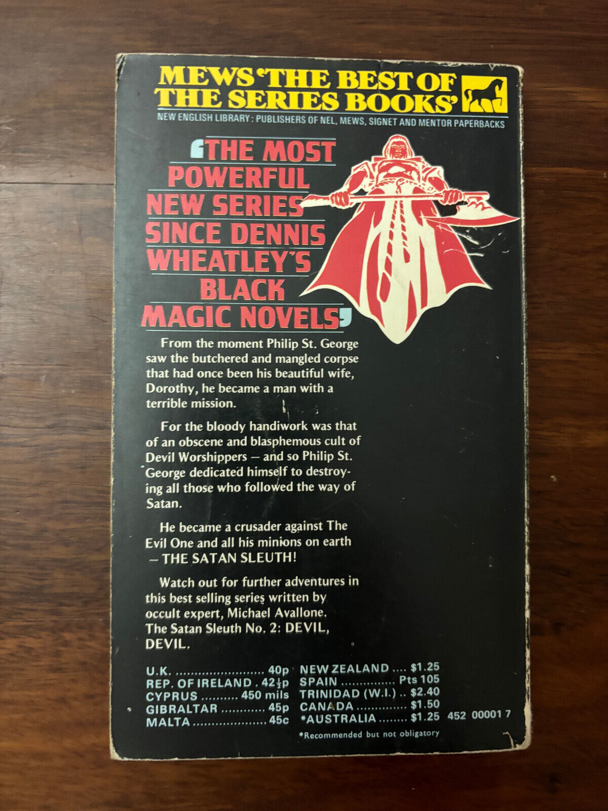 The Satan Sleuth No.1 Fallen Angel Michael Avallone