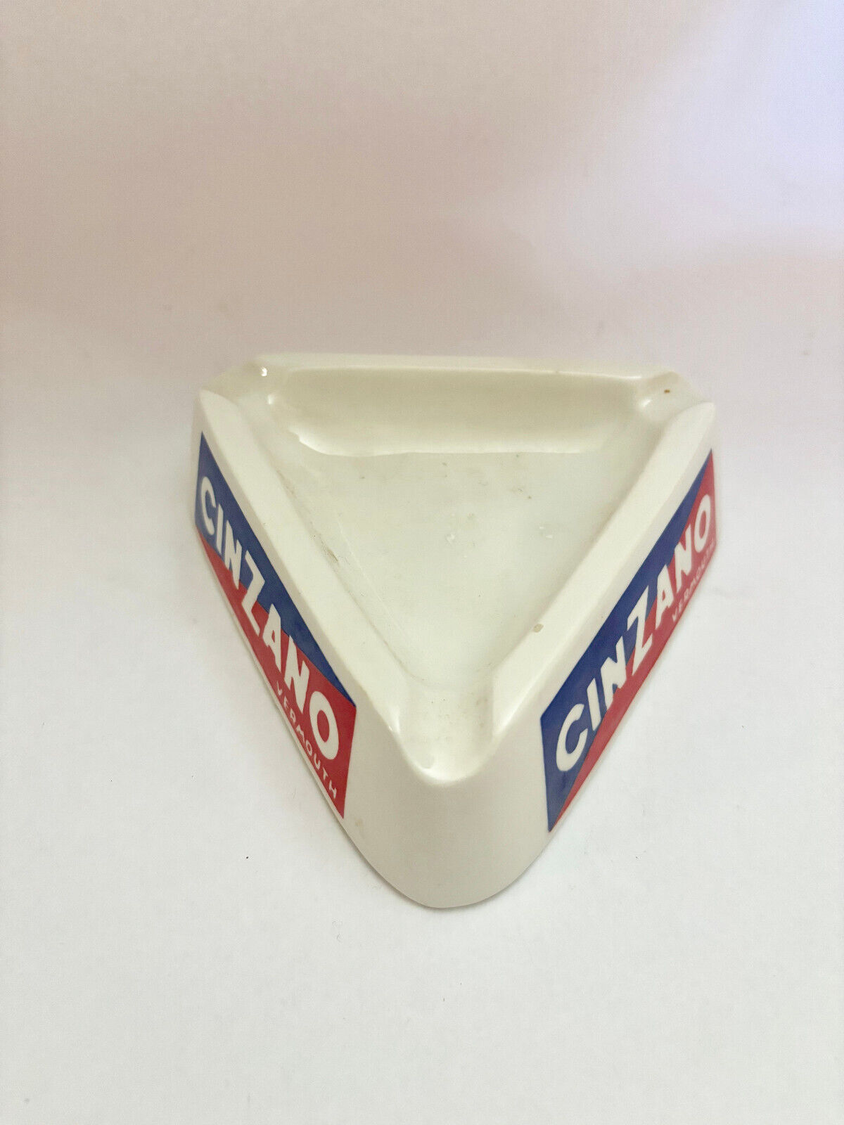 VINTAGE CERAMIC CINZANO ASHTRAY MID CENTURY ITALY