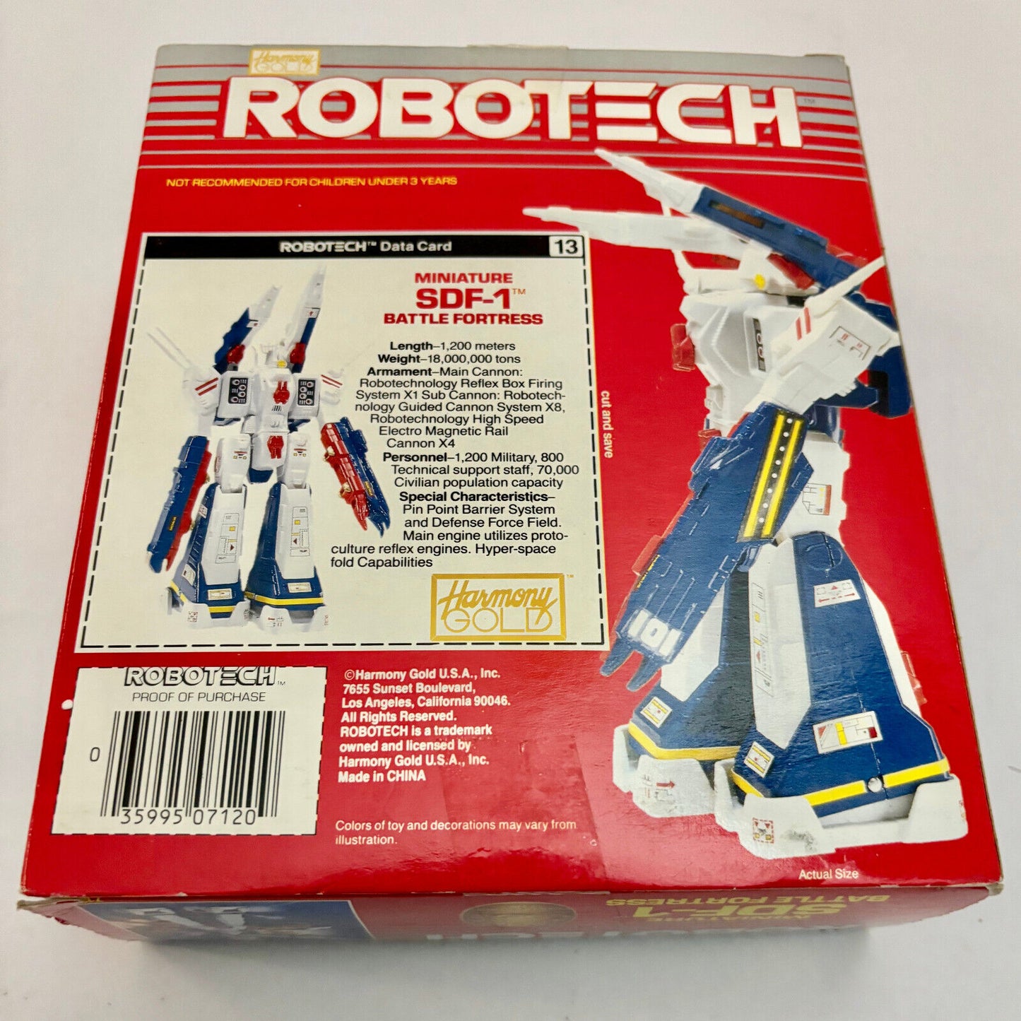 SDF-1 Miniature Battle Fortress Robotech 1985 Matchbox Macross Action Figure