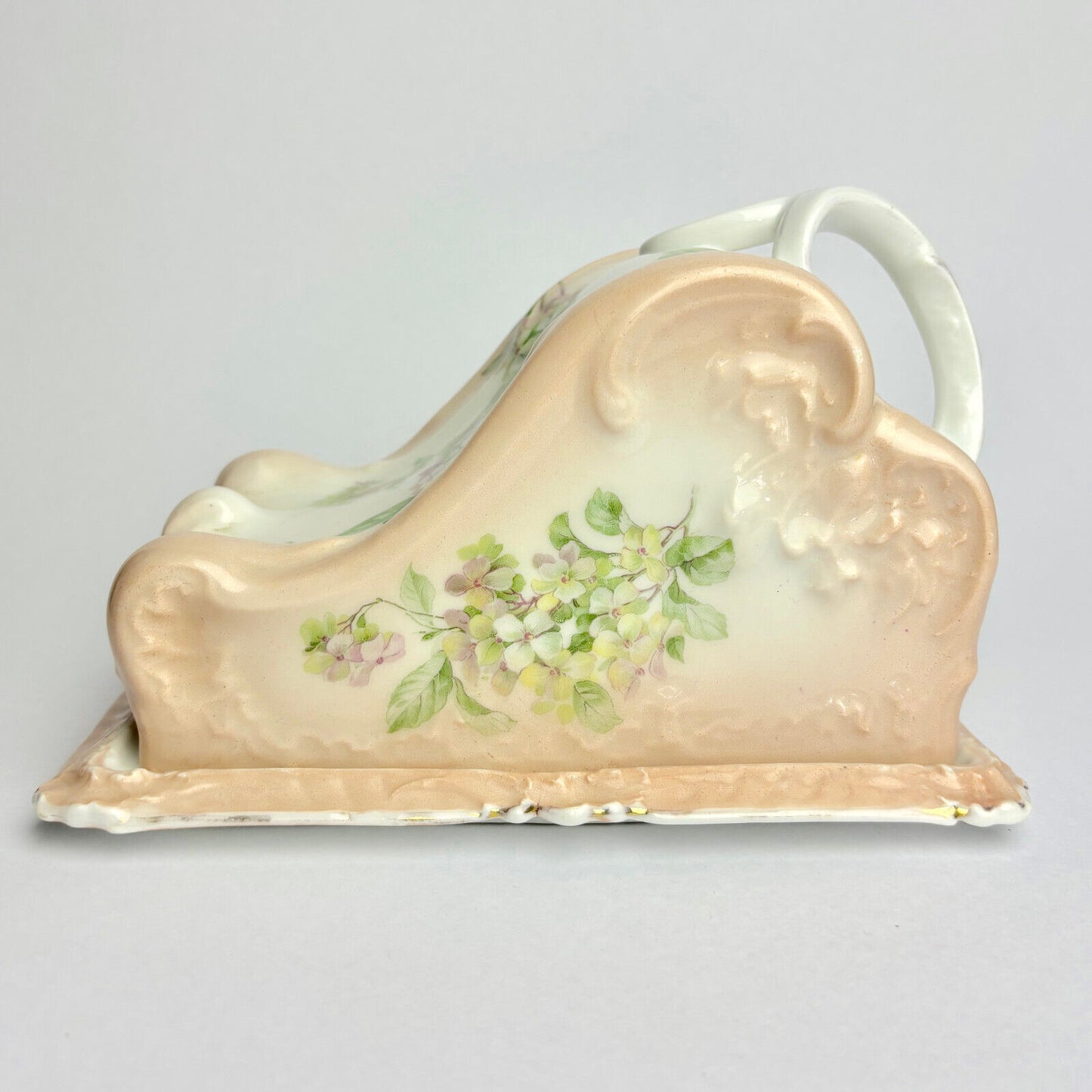 Pink Large Victorian Cheese Dish and Cover