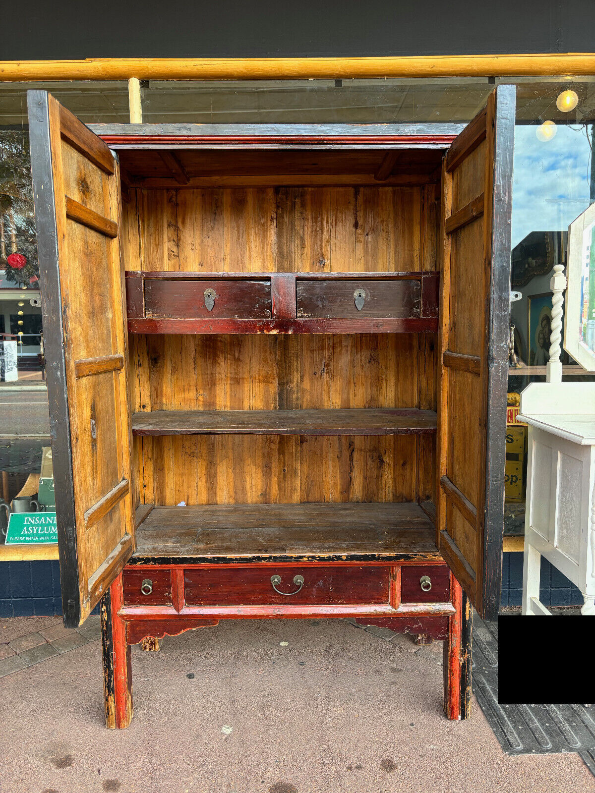 Antique Chinese Scripture Cupboard
