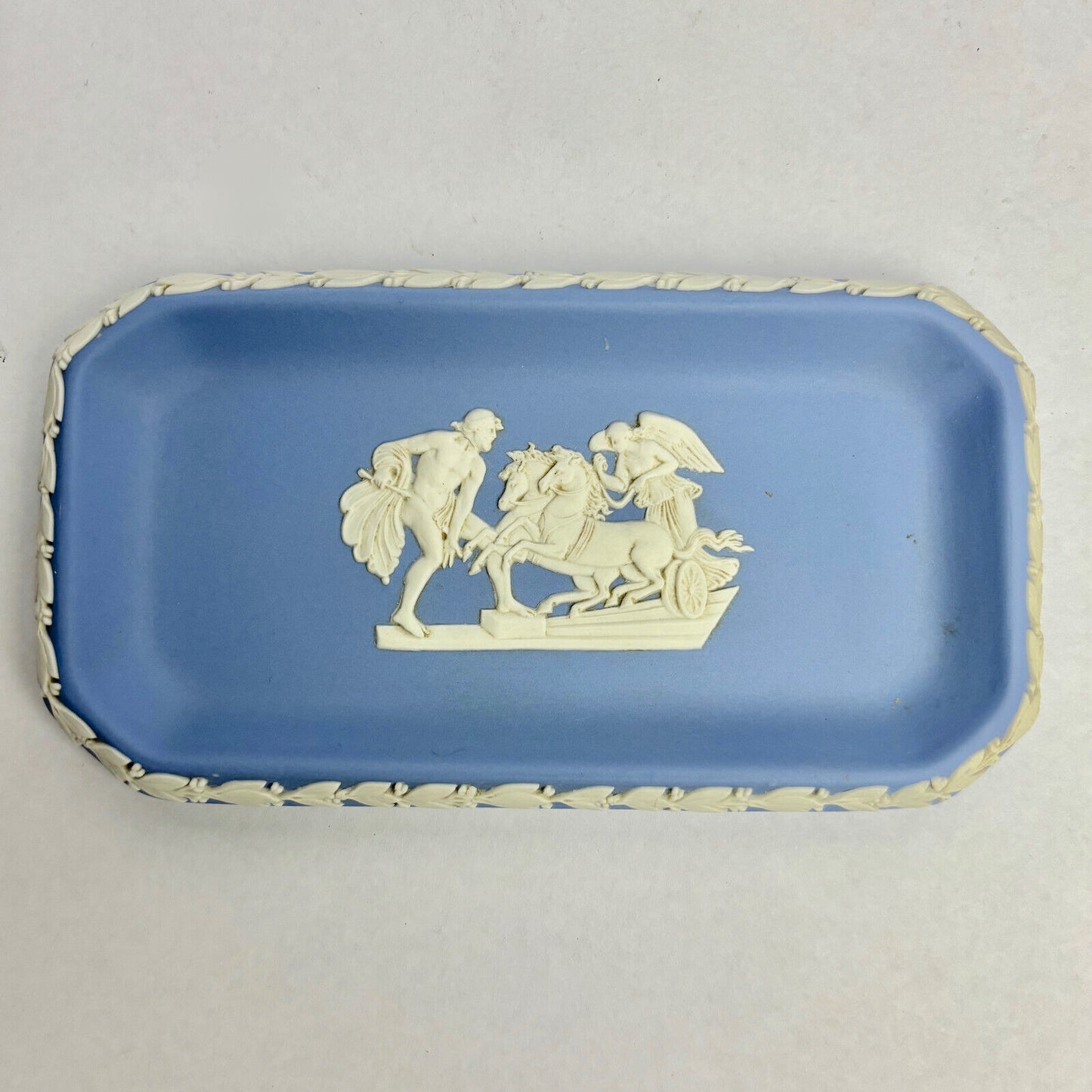 Antique Wedgwood Blue Rectangular Plate