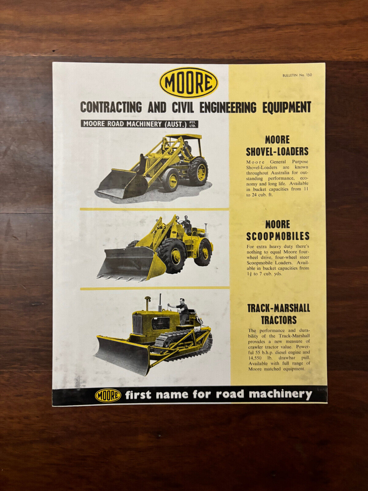 Moore Road Machinery Australia Sales Catalogue Bulletin 150