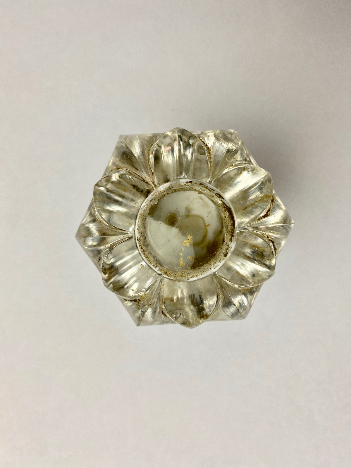Pair Of Large Edwardian Glass Threaded Door Knobs