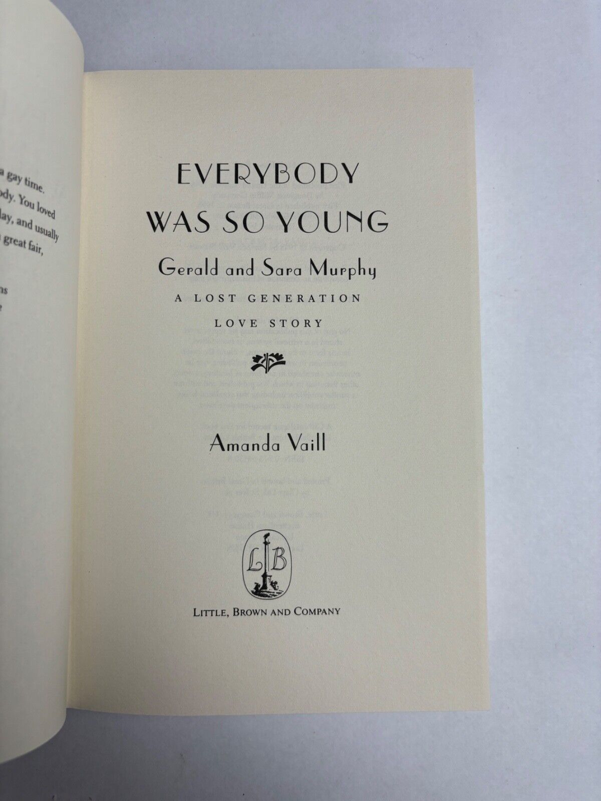 Everybody Was So Young by Amanda Vaill (Hardcover, 1998)
