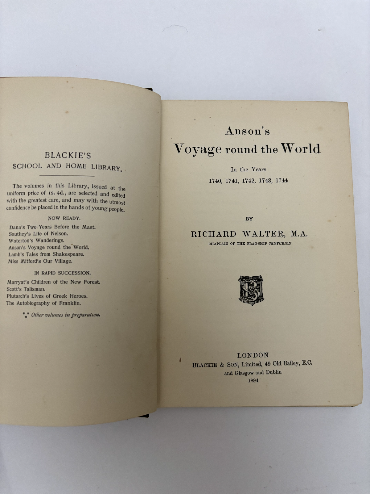 Anson's Voyage Round The World