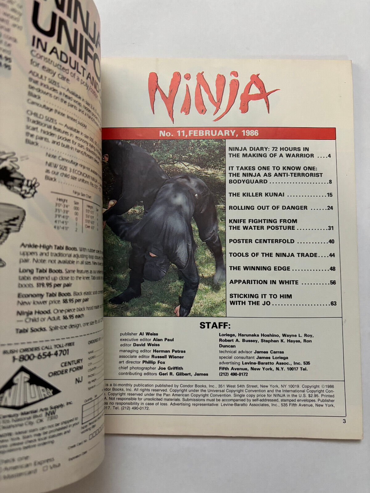 RARE Vintage NINJA Magazine October 1985 #9