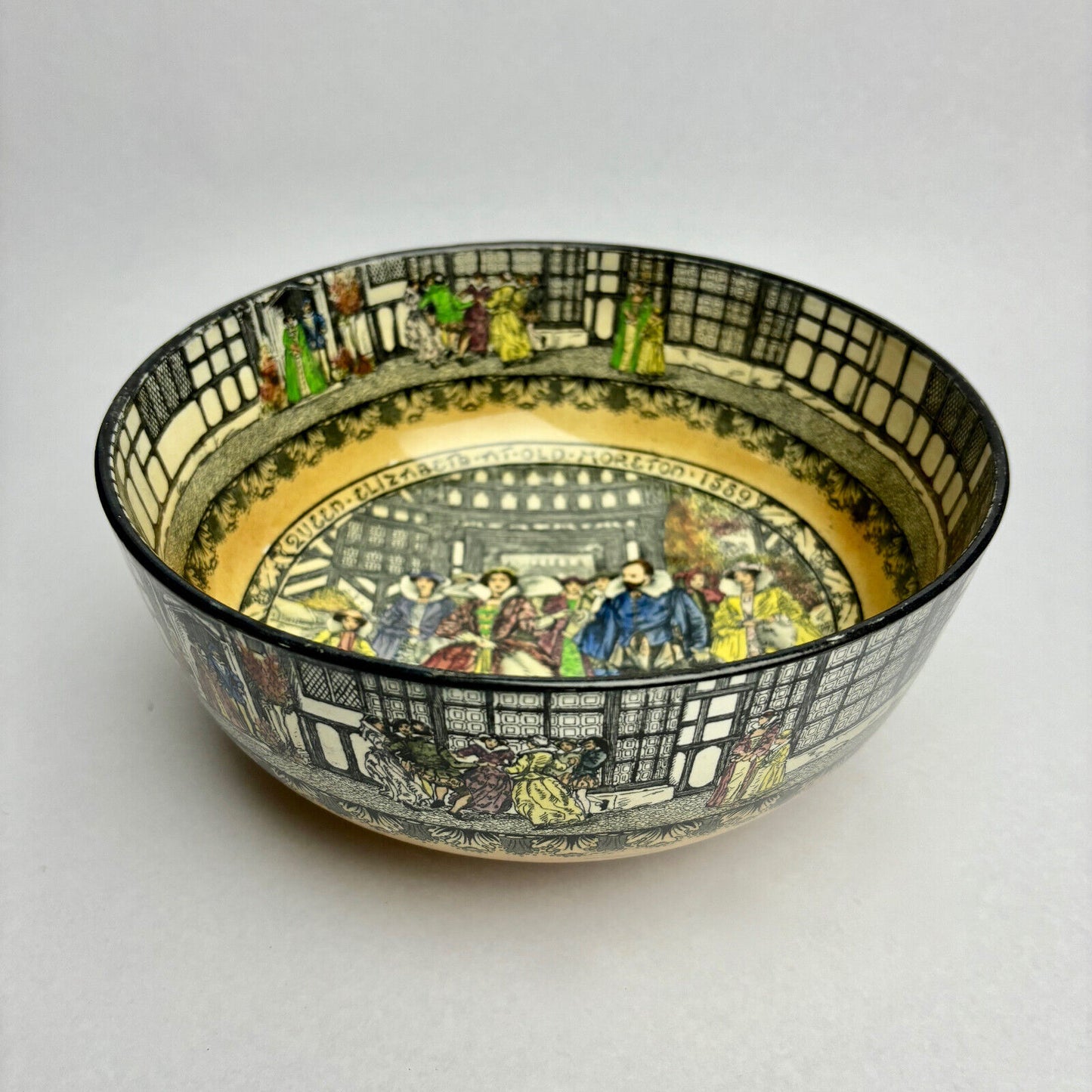 Royal Doulton Old Moreton Hall Bowl Queen Elizabeth at Old Moreton 1589