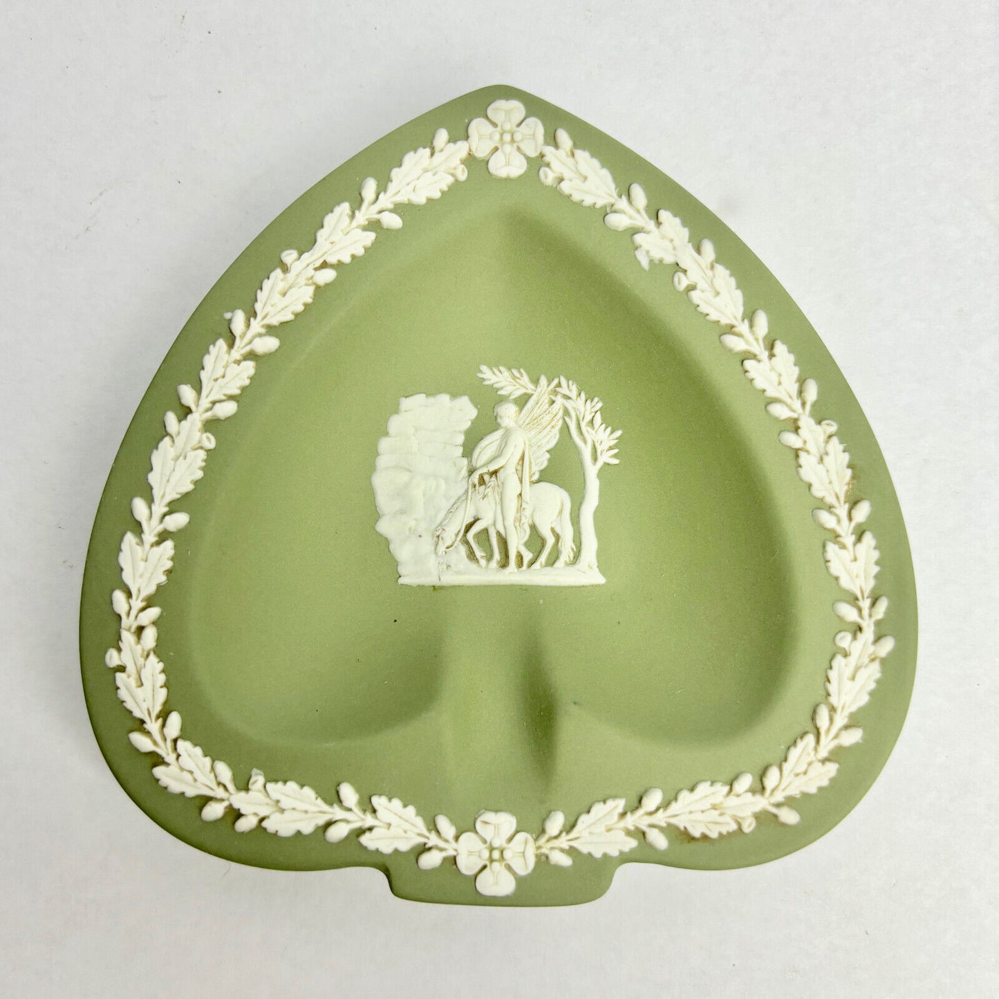 Antique Wedgwood Green Heart Plate