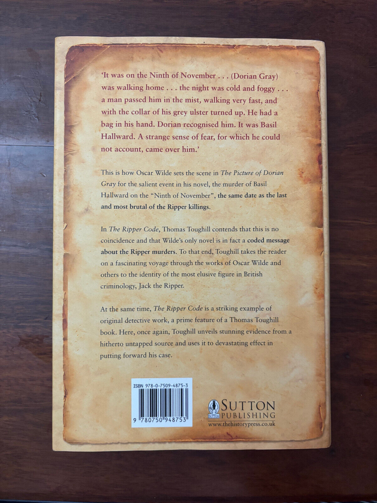 The Ripper Code by Toughill, Thomas