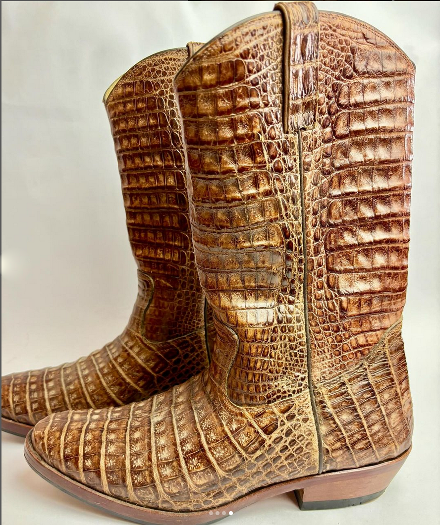 Croc Belly Cowboy Boots size 9