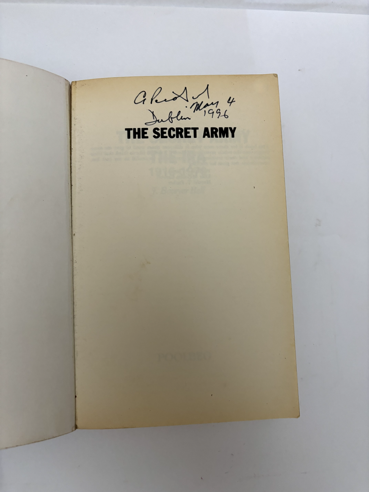 The Secret Army: History of the IRA by Bell, J. Bowyer