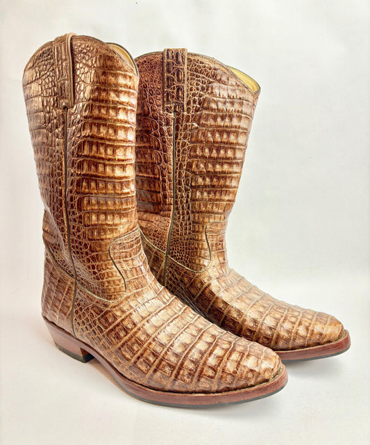 Croc Belly Cowboy Boots size 9