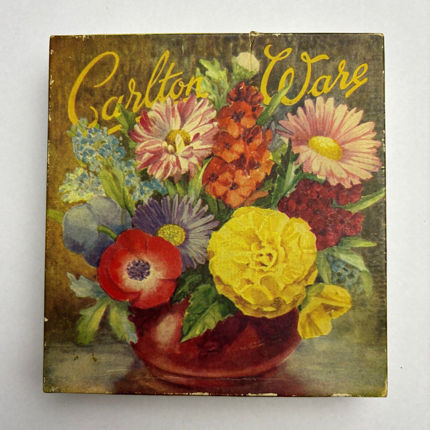 Carlton Ware Foxglove, Green - Butter/Jam Dish, Box & Spoon