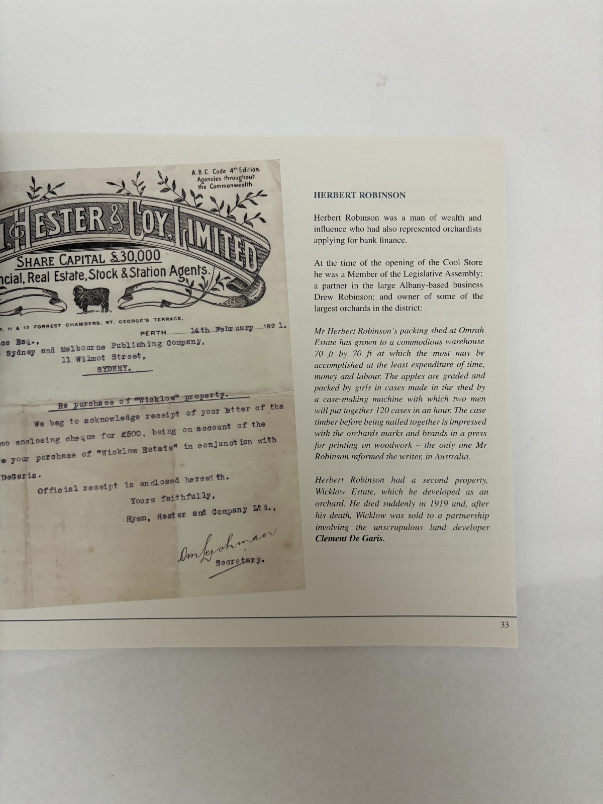 It started with apples: The story of the Mount Barker Co-operative Ltd
