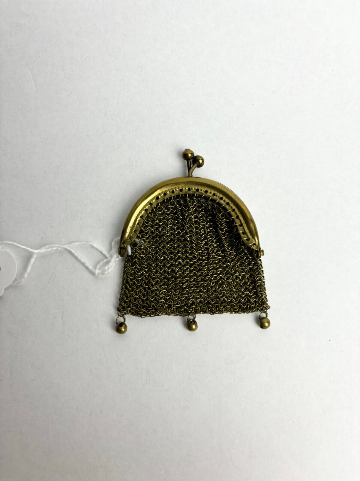 Antique Victorian Gilt Mesh Coin Purse 4.5cm wide