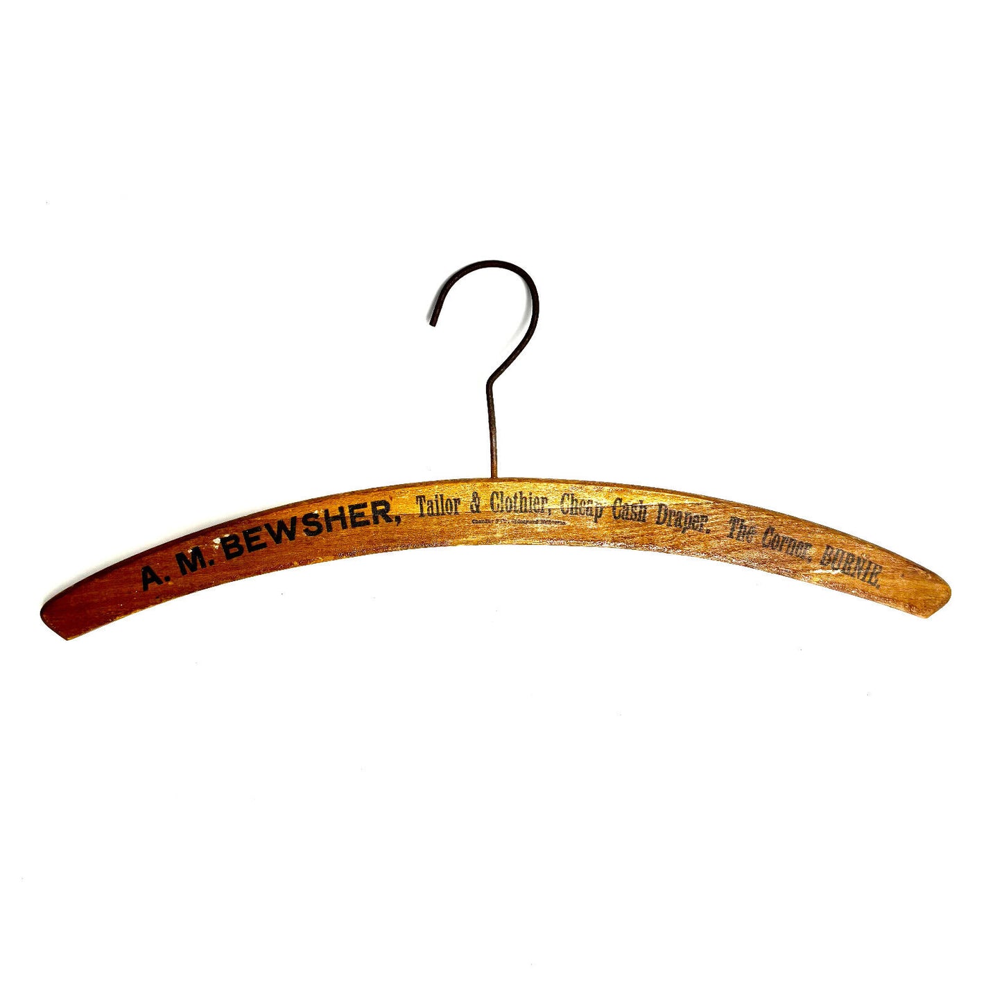 AM Bewsher Tailor and Clothier Burnie Tasmania Coat Hanger