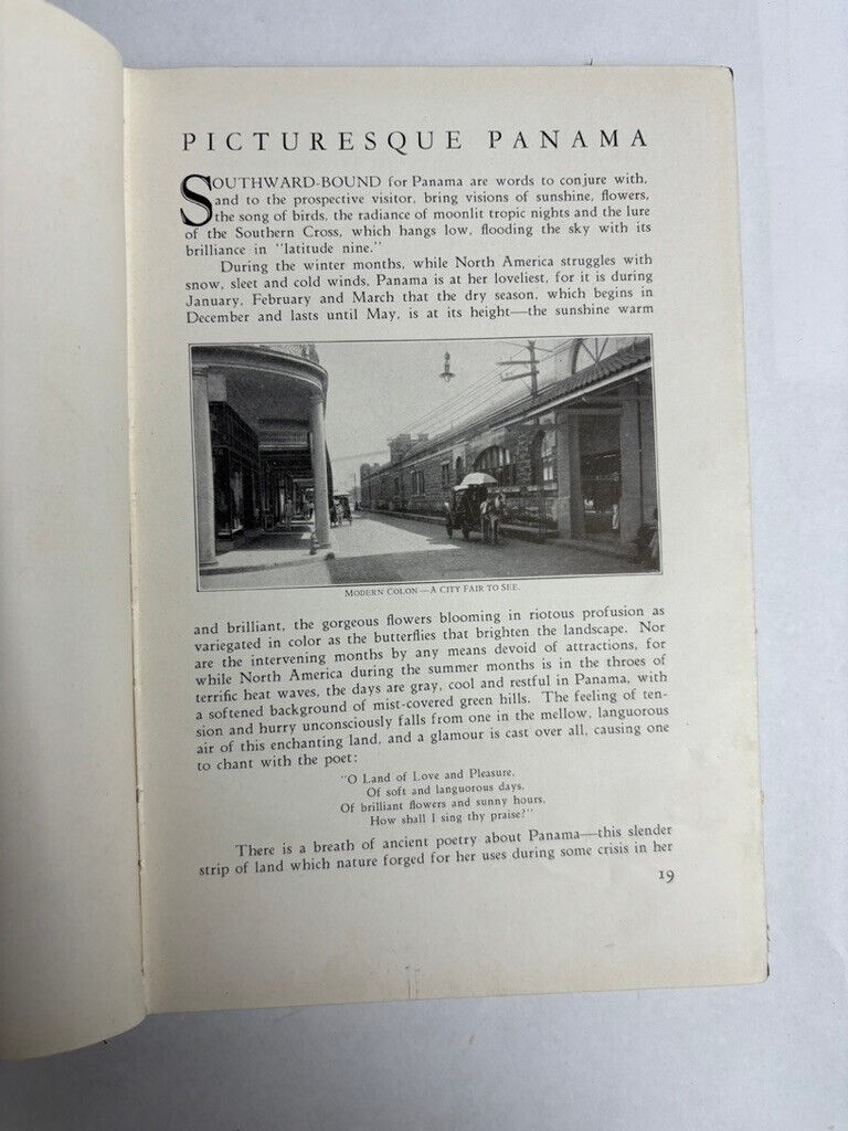 Picturesque Panama The Panama Railroad The Panama Canal, Heald, Hardcover Map