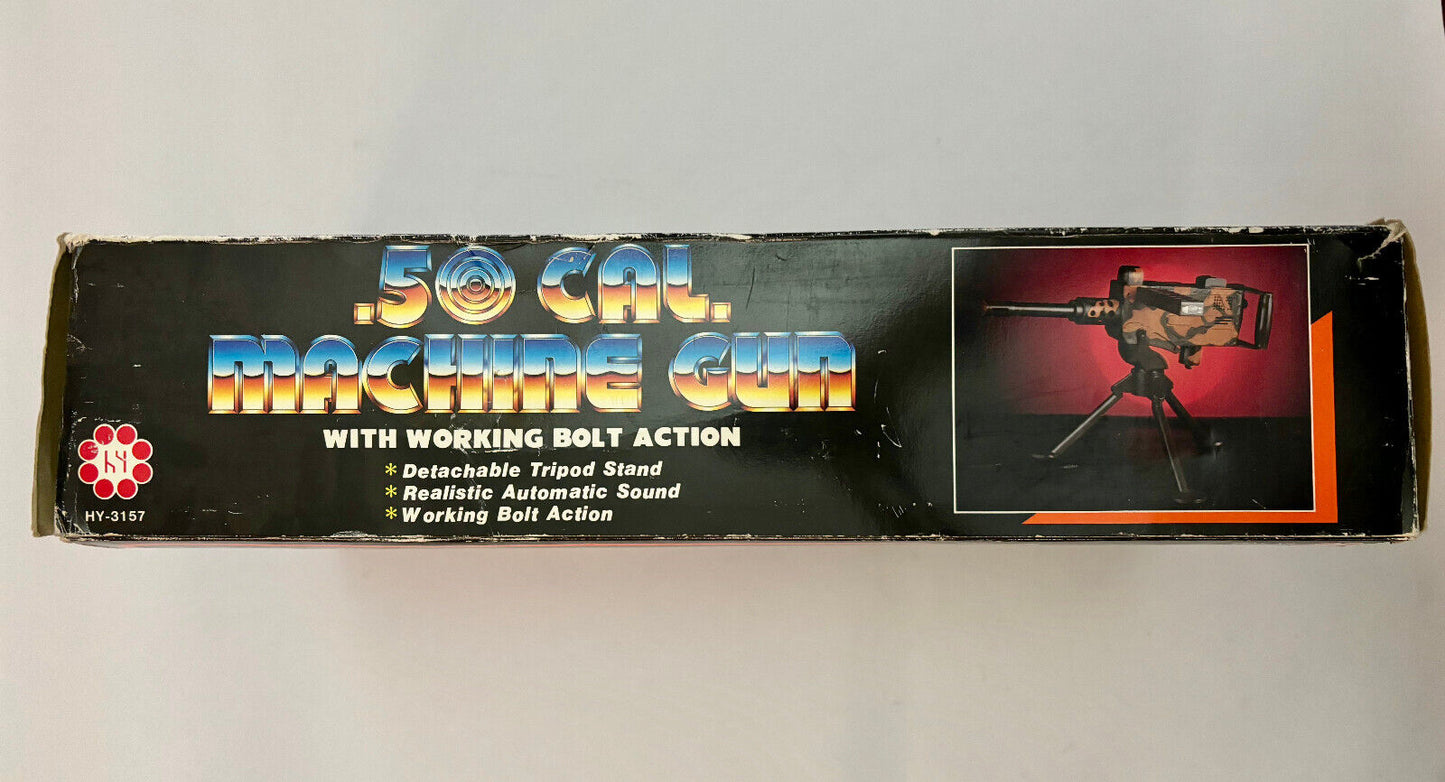 Rare Vintage Toy Machine Gun 50 Cal Bolt Action New boxed