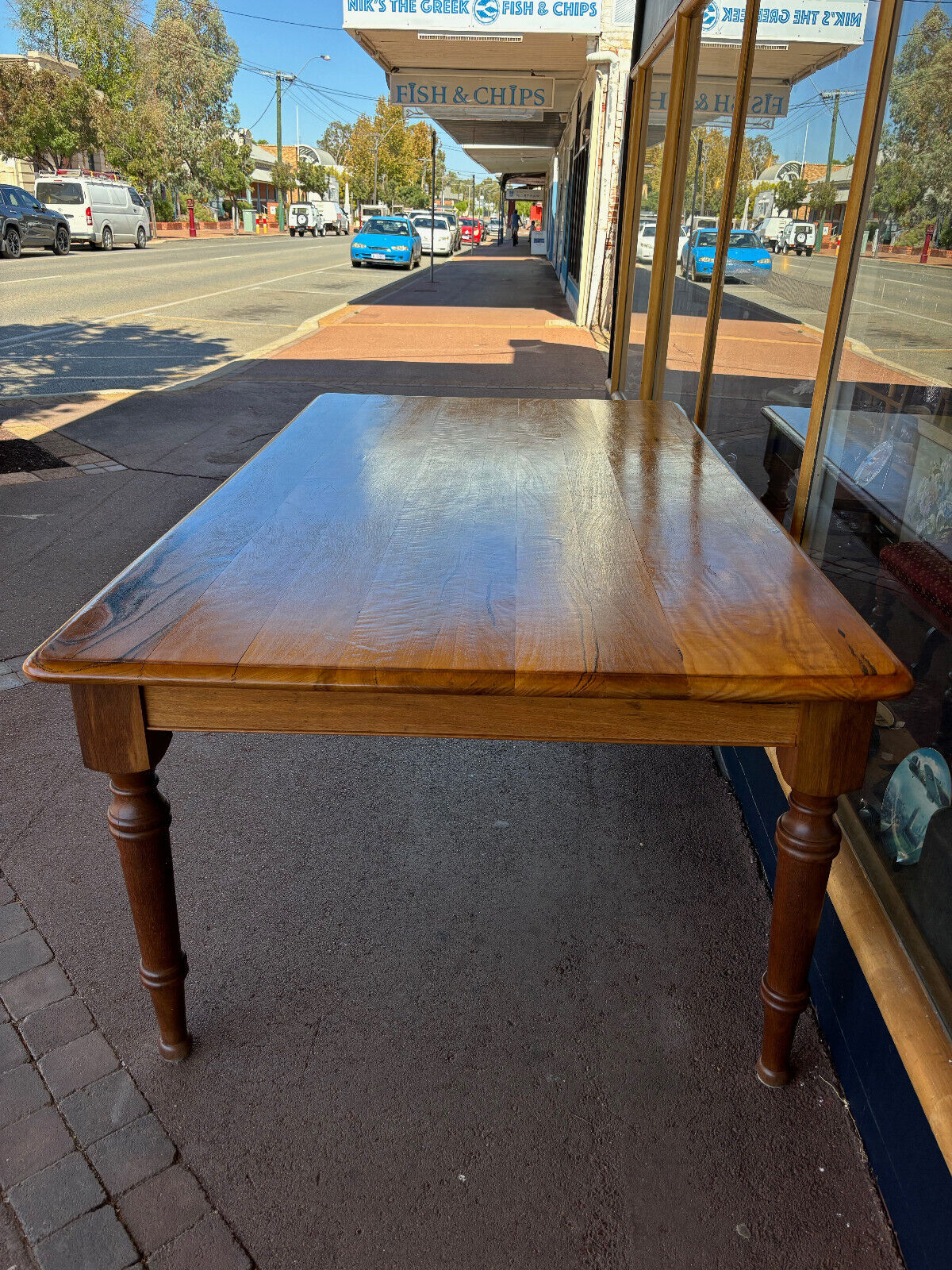 Stunning handmade Marri table with Wandoo legs