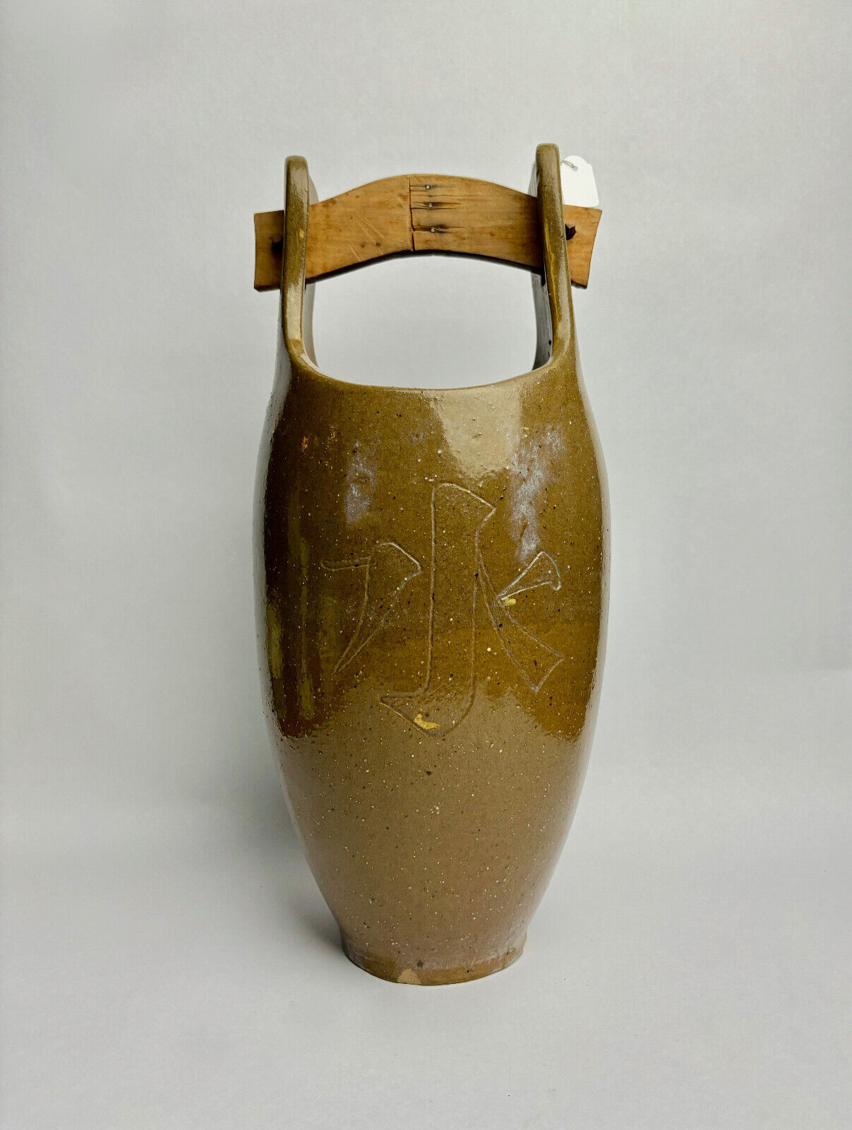 Vintage Japanese Jug with Timber Handle