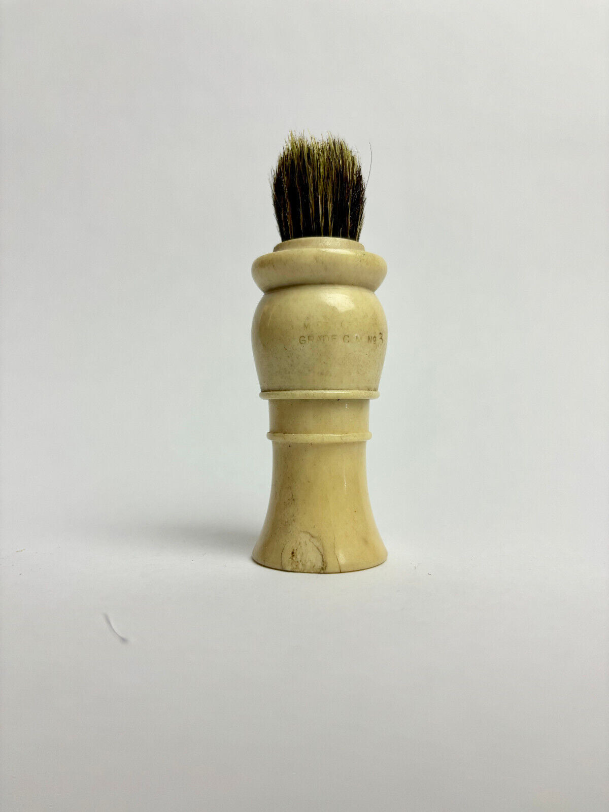 Antique Georgian shaving brush, whalebone and bristle No. 3