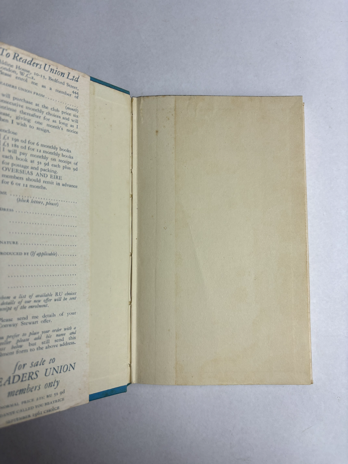 Dante called you Beatrice Paul Potts Hardcover 1961
