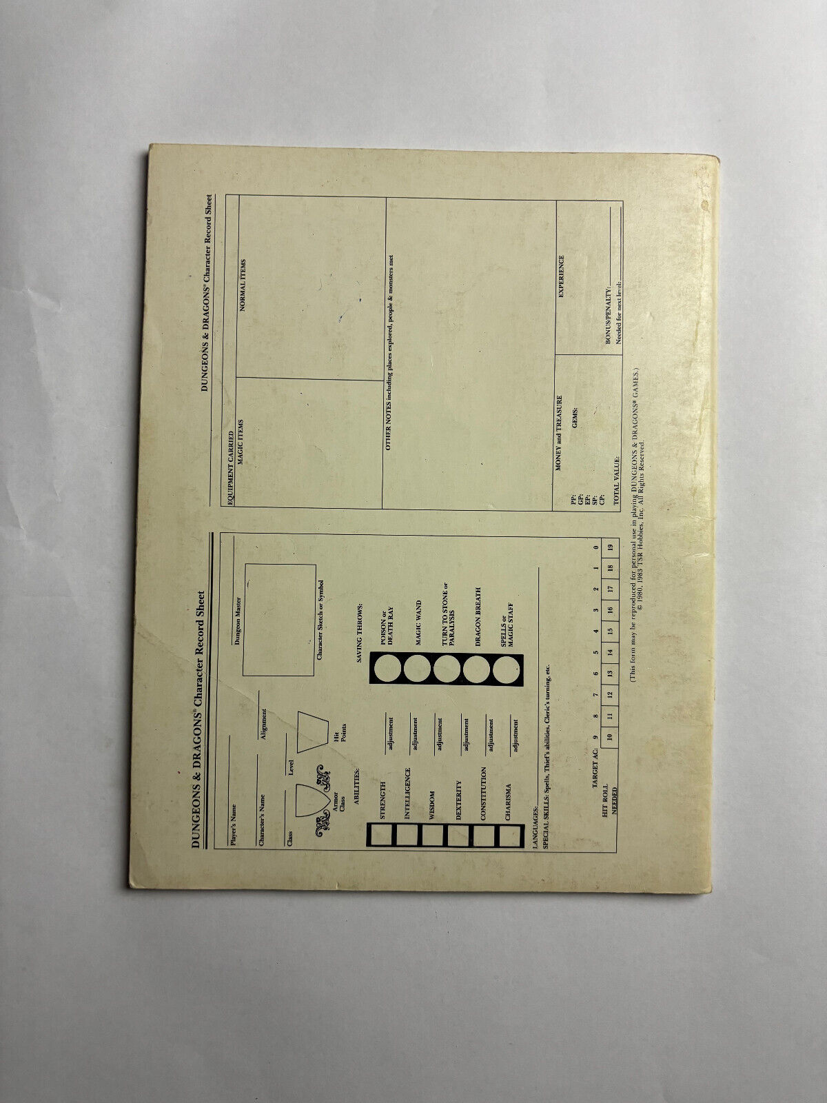 Vintage Dungeons & Dragons Players Manual D Masters Rulebook Basic Set of 2 1983