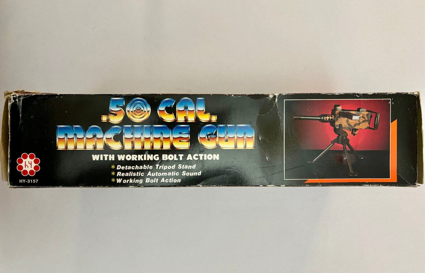 Rare Vintage Toy Machine Gun 50 Cal Bolt Action New boxed
