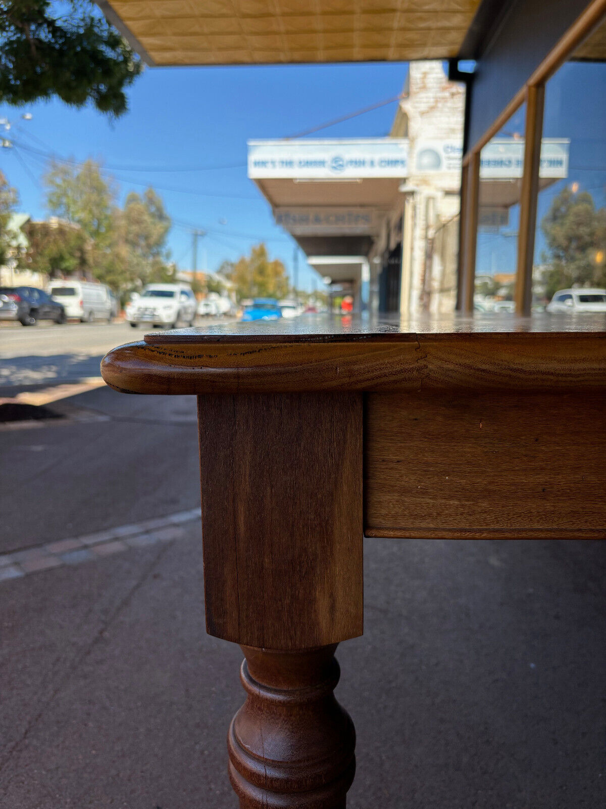Stunning handmade Marri table with Wandoo legs