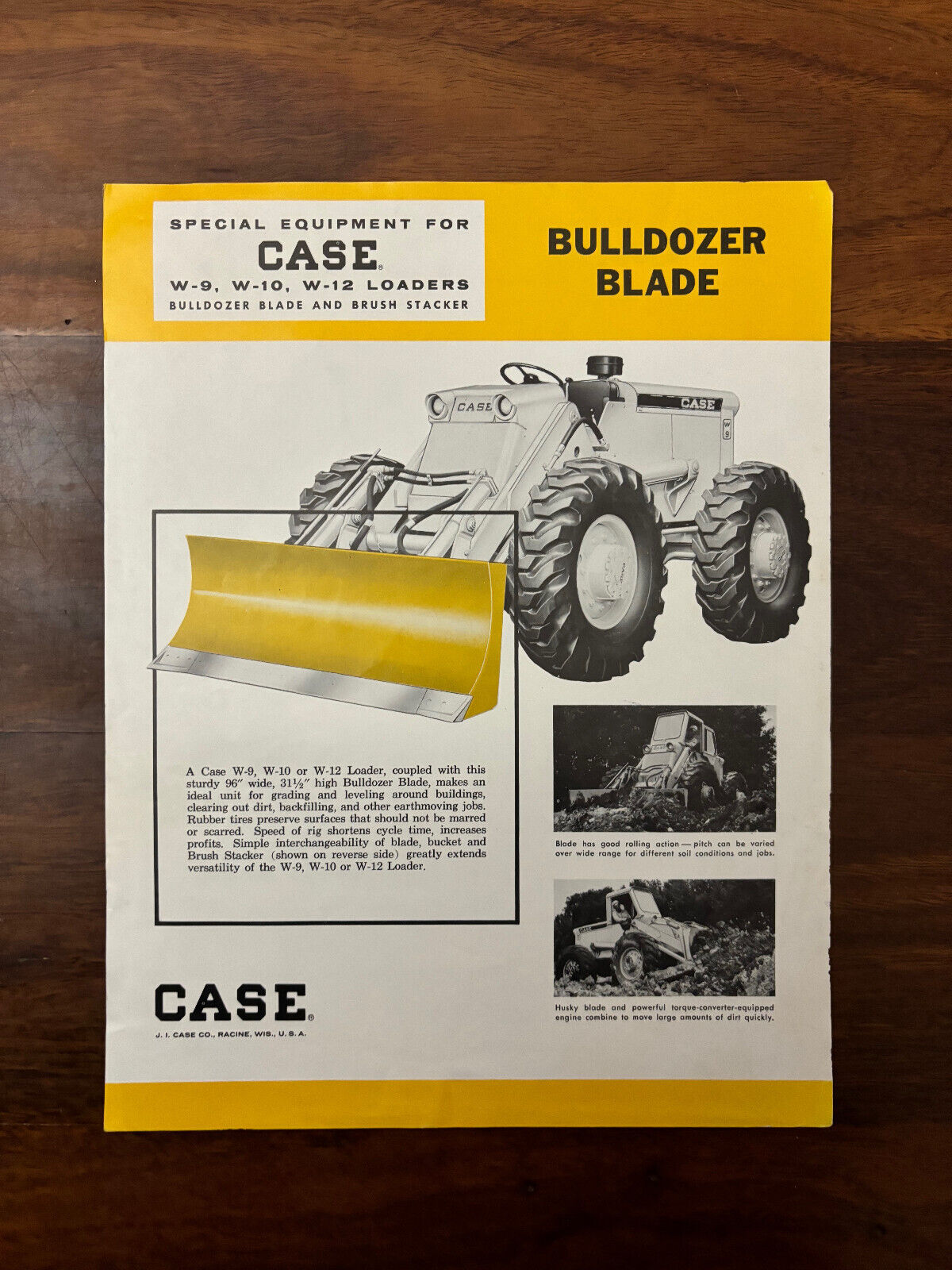 Case Bulldozer Blade Sales Brochure