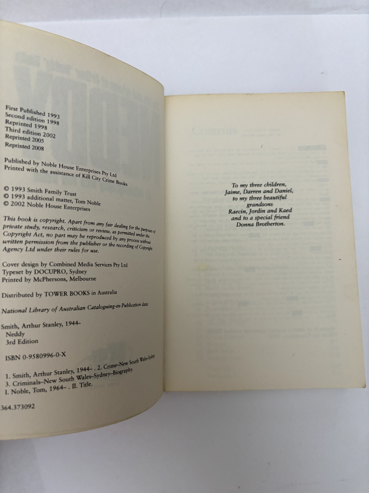 NEDDY - LIFE & CRIMES OF ARTHUR NEDDY SMITH AUTOBIOGRAPHY with TOM NOBLE