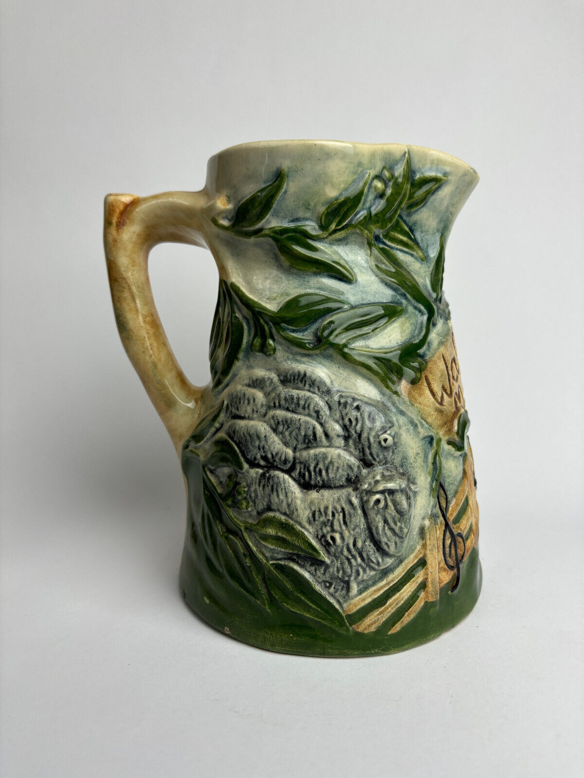 Large Vintage Diana Pottery "Waltzing Matilda" musical jug. 1951