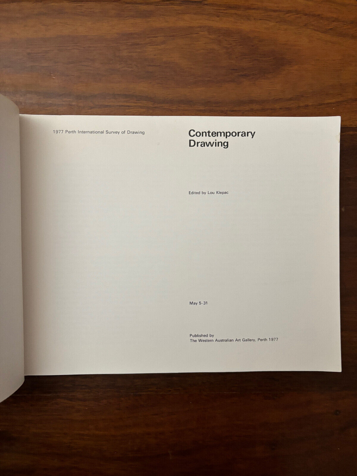 Lou Klepac: Contemporary Australian Drawing: 1978 Perth Survey of Drawing/WA