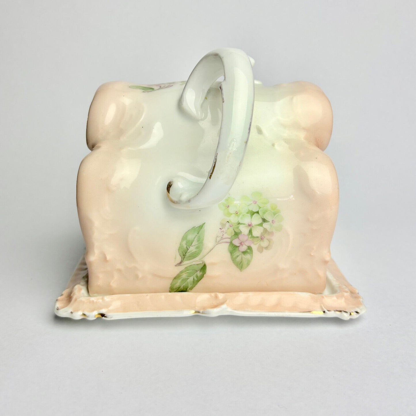 Pink Large Victorian Cheese Dish and Cover