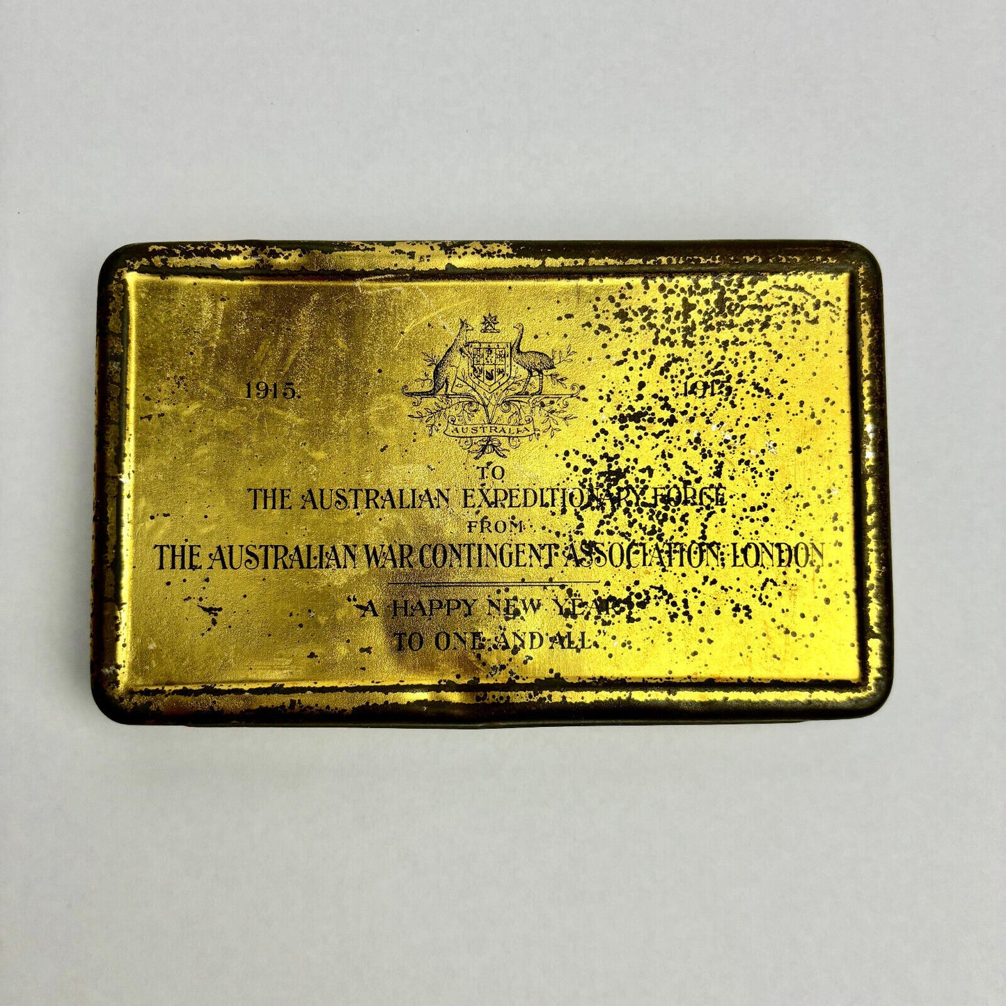 WWI Australian War Contingent Association gift tin