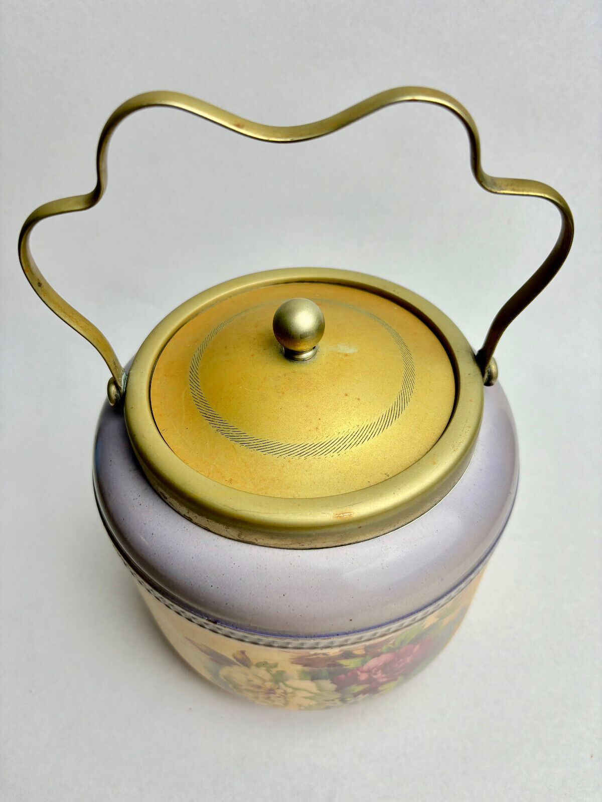 Crown Devon Stoke on Trent Pottery Biscuit Barrel