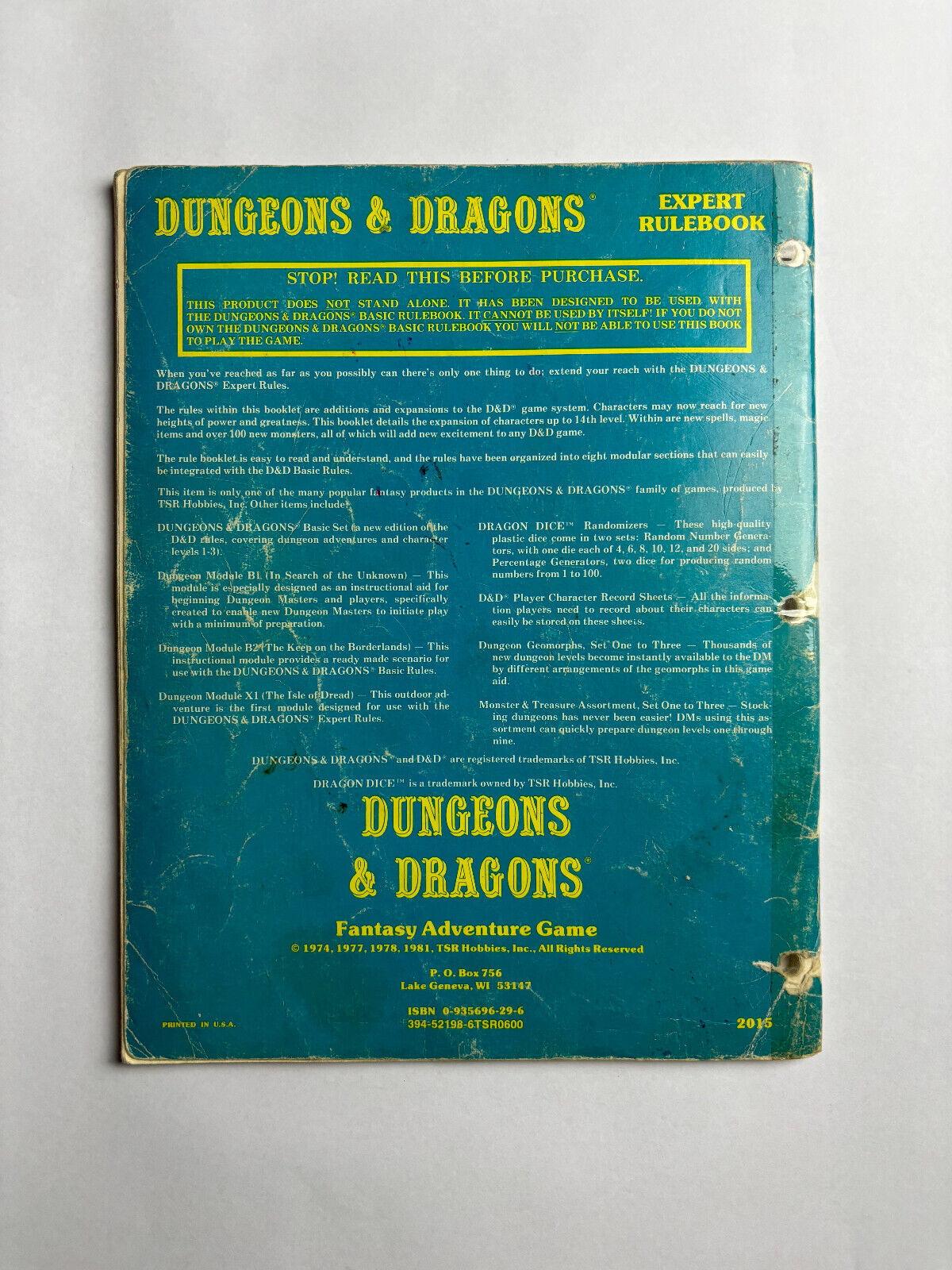 Dungeons and Dragons - Basic and Expert - Introduction 1981