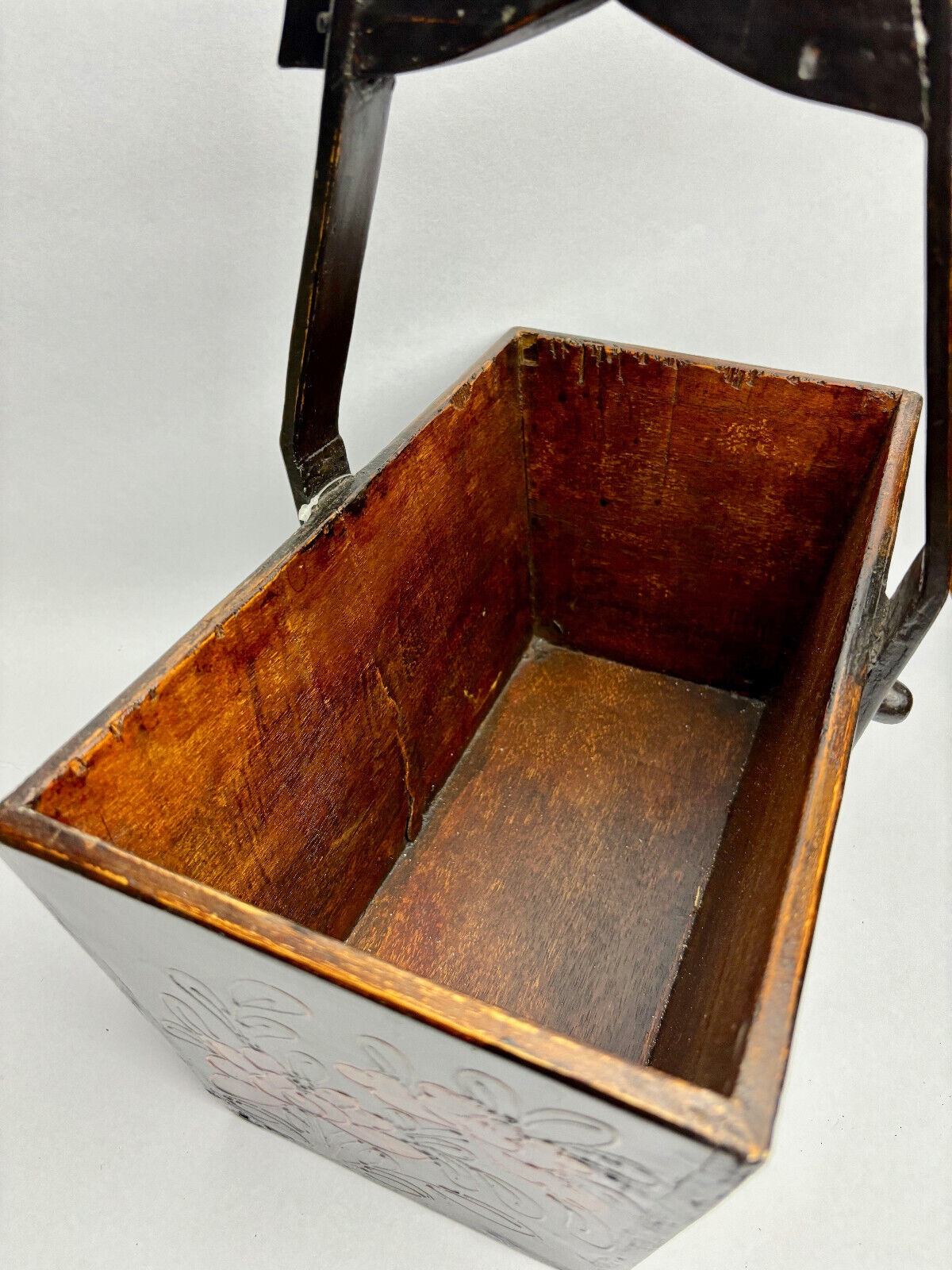 Vintage 1960s Douglas Fir Asian Food Carrier - Hebei Province