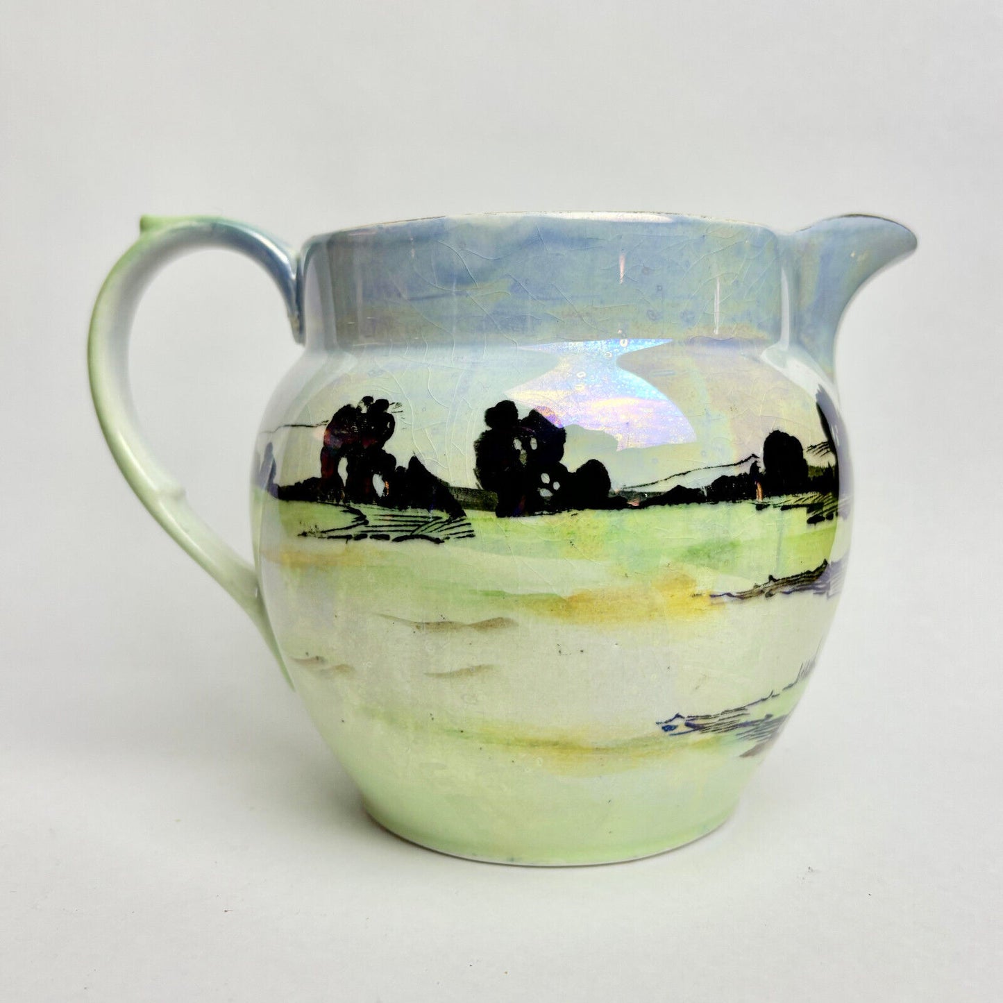 Grimwades Welsh Characters Lustre Ware Jug 5812 England 1930s