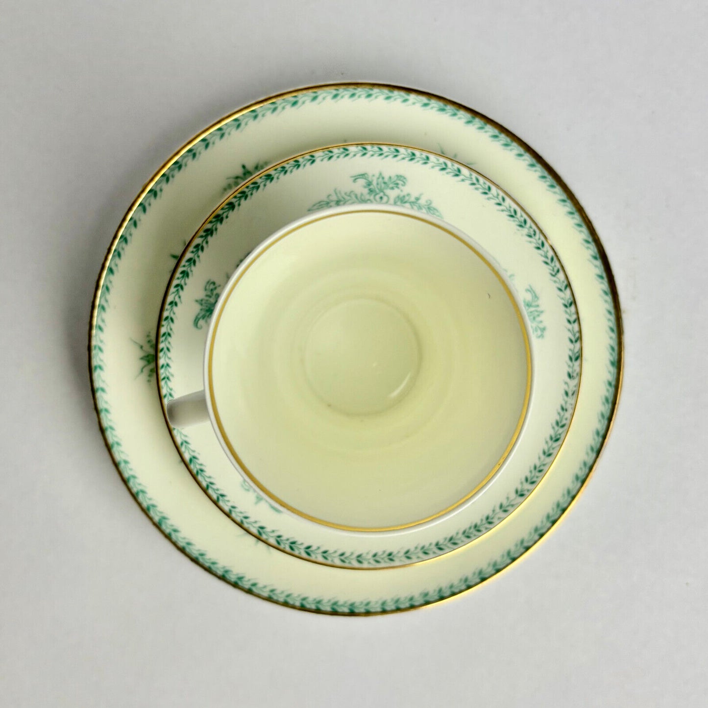 Fine China Antique Cup and Saucer Trio USSR
