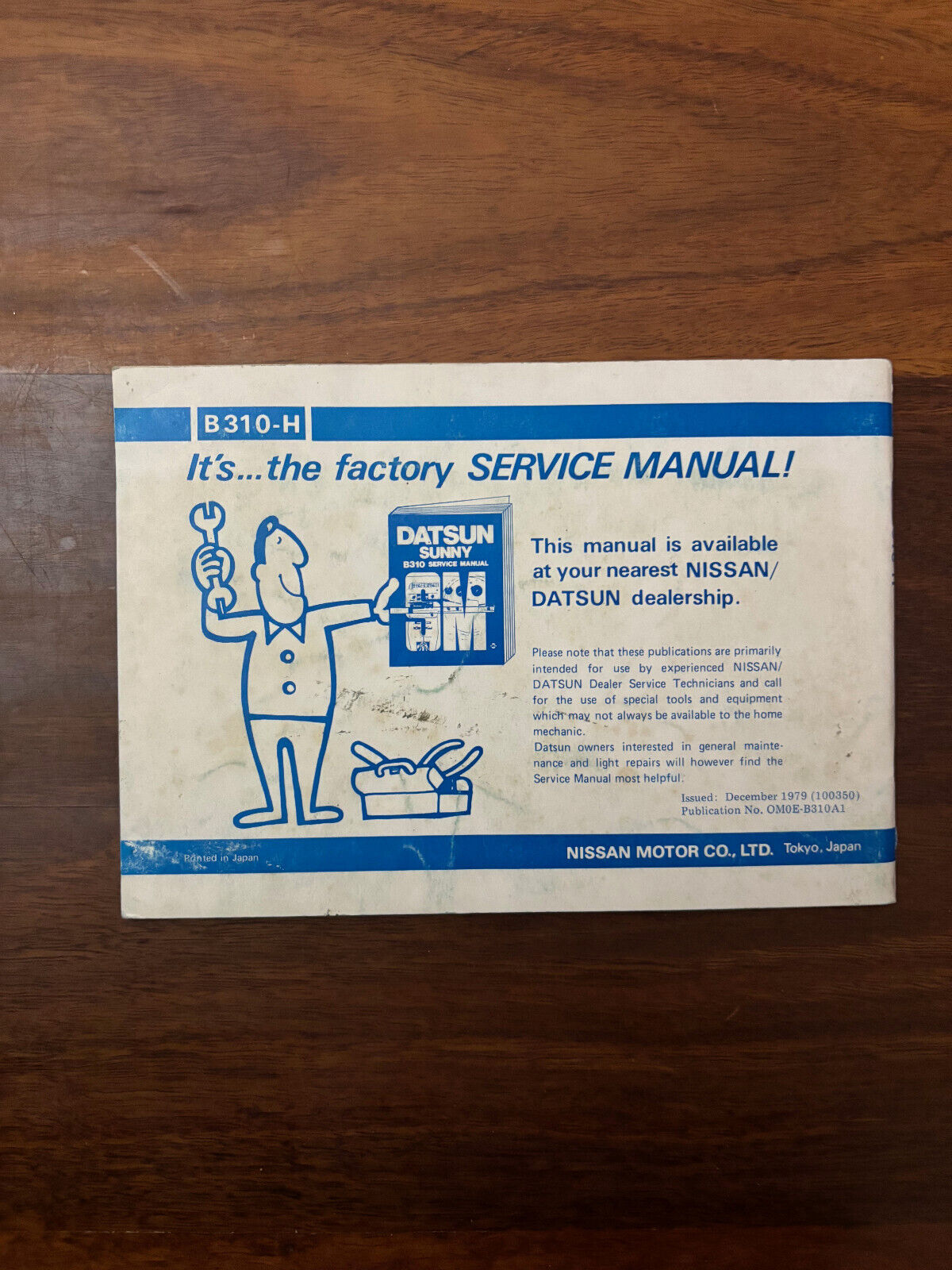 1980 Datsun Sunny Model B310 Series Owners Manual