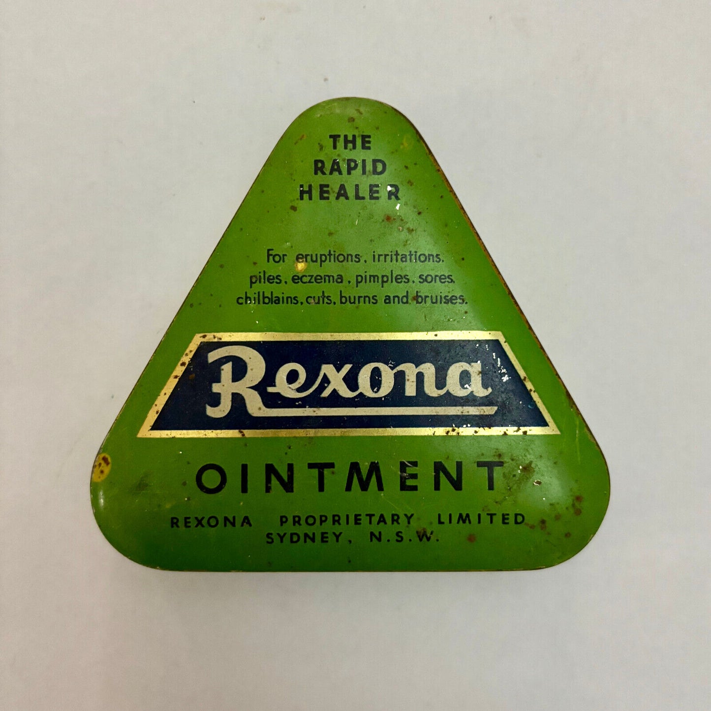 Vintage Rexona Ointment Tin Box Packed Sydney Australia Advertising