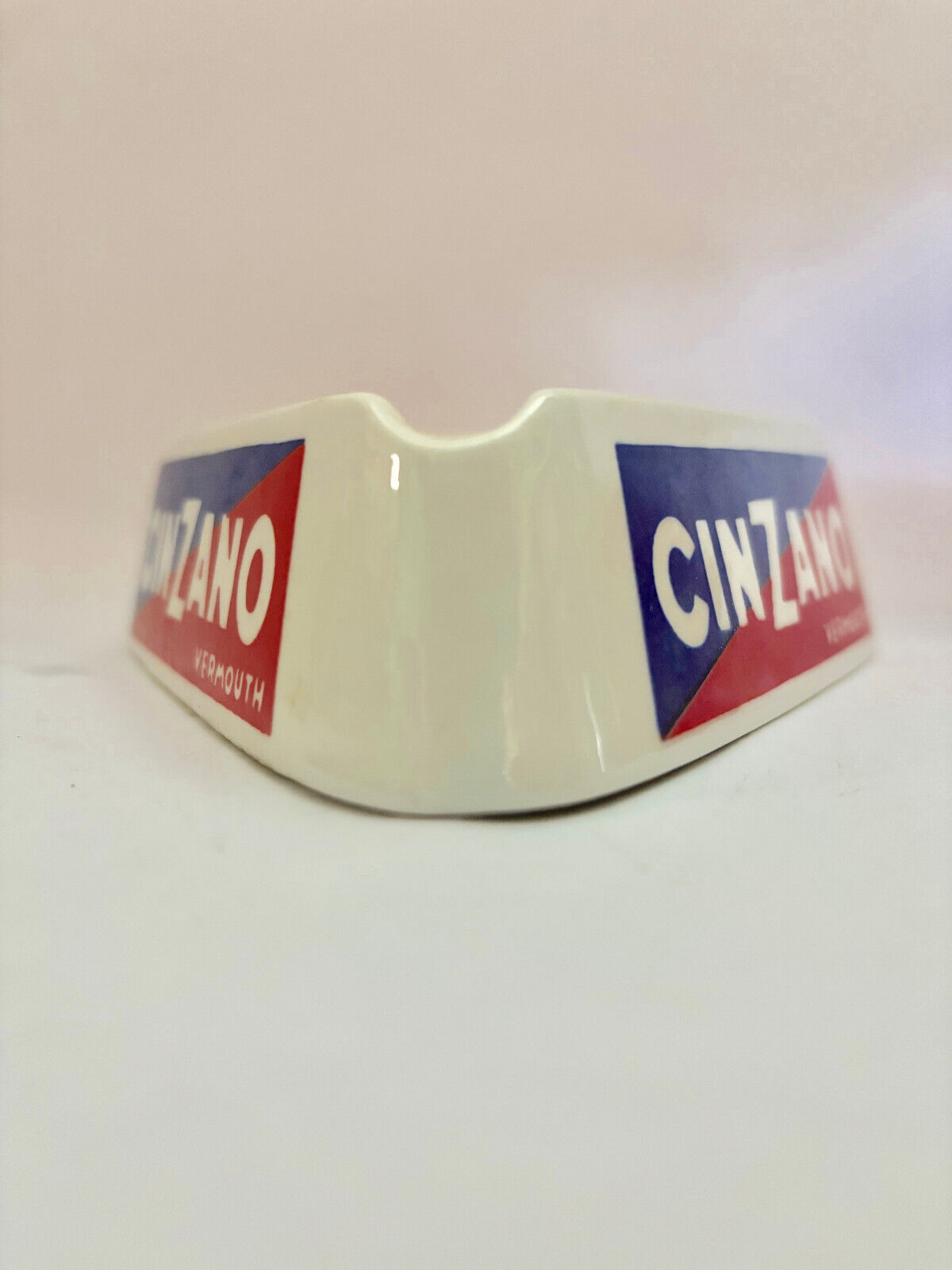 VINTAGE CERAMIC CINZANO ASHTRAY MID CENTURY ITALY